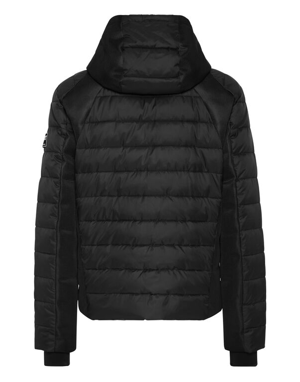Plein Sport Nylon Puffered Jacket Black