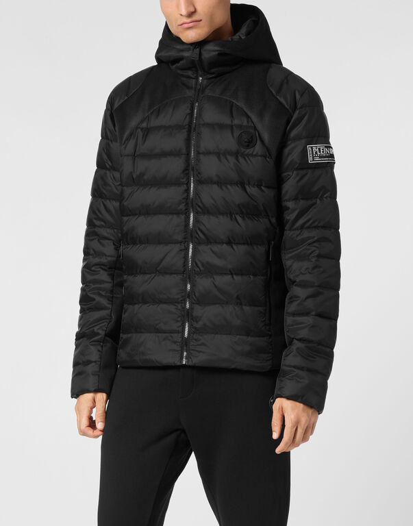 Plein Sport Nylon Puffered Jacket Black