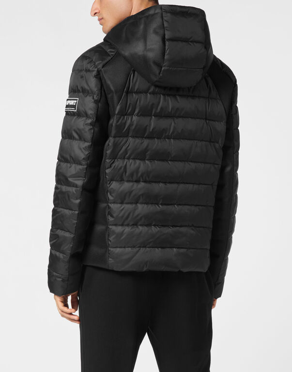 Plein Sport Nylon Puffered Jacket Black