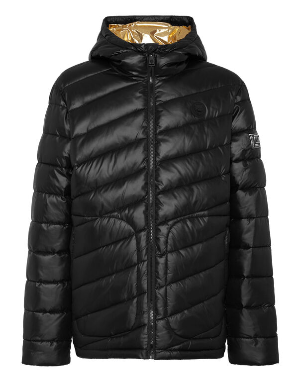 plein sport Nylon Puffered Jacket black