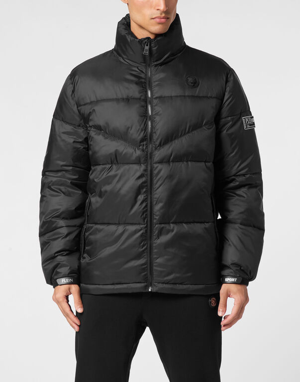 Plein Sport Nylon Puffered Jacket Black
