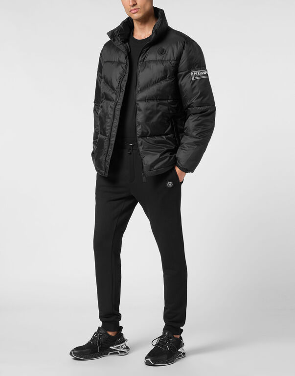 Plein Sport Nylon Puffered Jacket Black