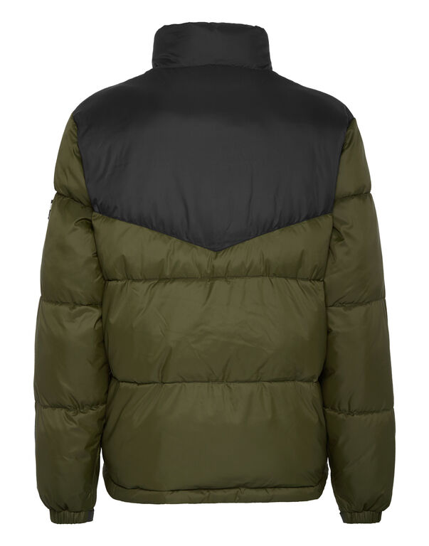 Plein Sport Nylon Puffered Jacket Black/military