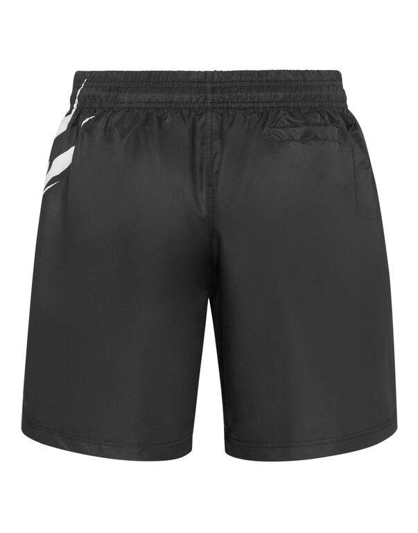 Plein Sport Nylon Shorts Scratch Black