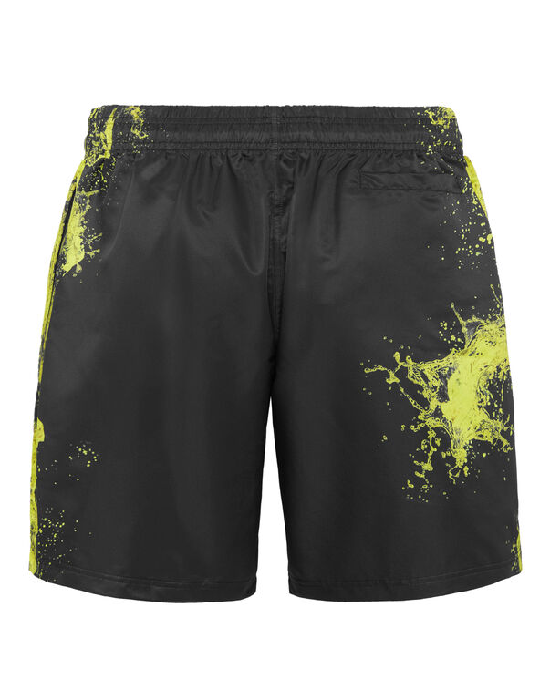 Plein Sport Nylon Shorts Splash Black