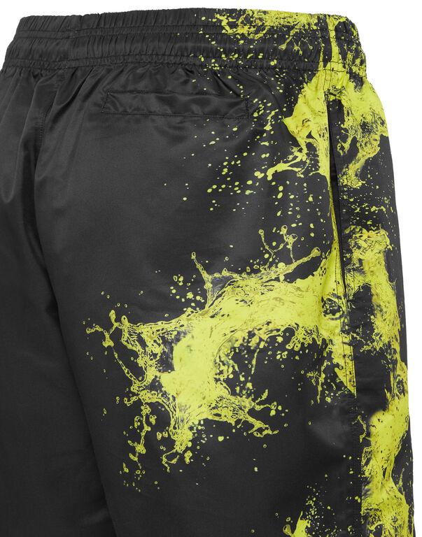 Plein Sport Nylon Shorts Splash Black