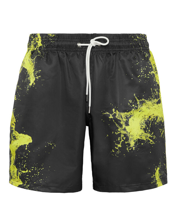 plein sport Nylon Shorts Splash black
