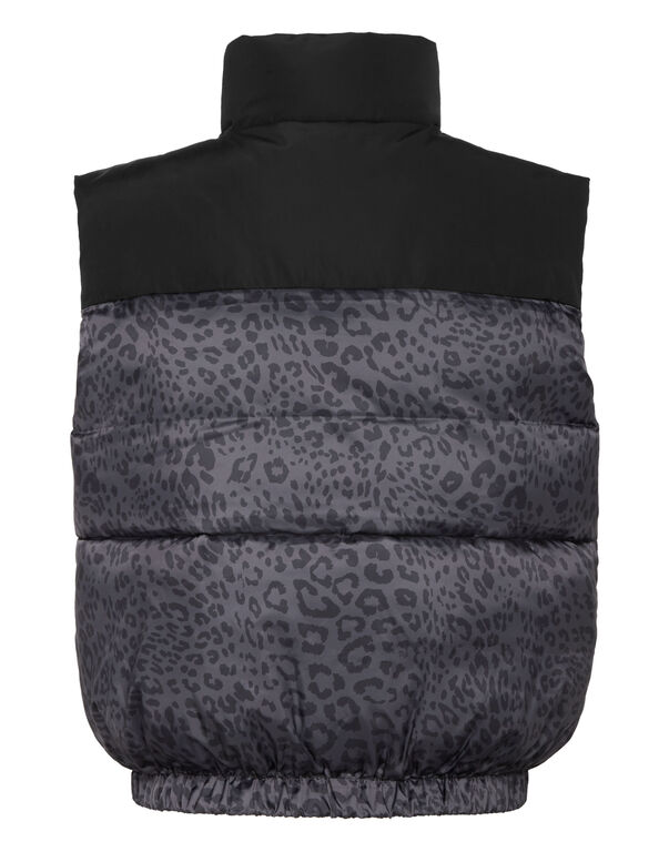 Plein Sport Padded Vest Leopard Black