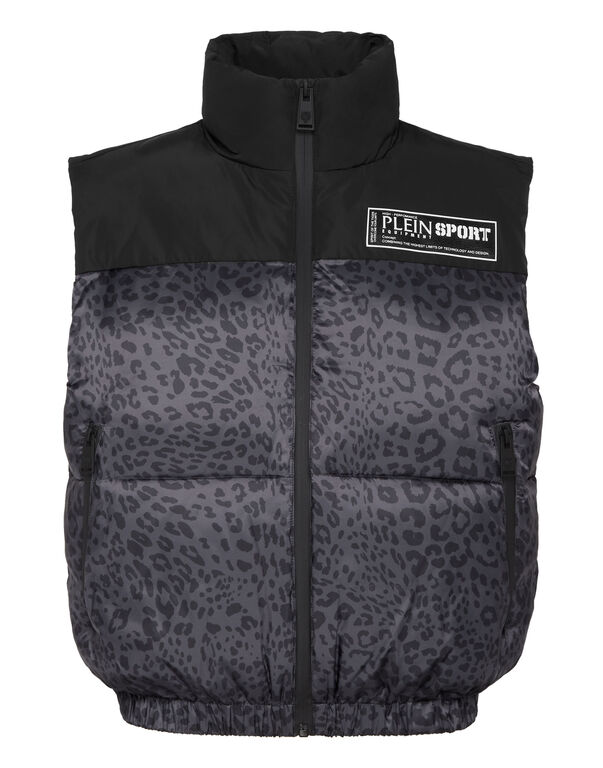 plein sport Padded Vest Leopard black