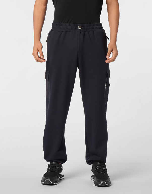 Plein Sport Piquet Jogging Pants Black