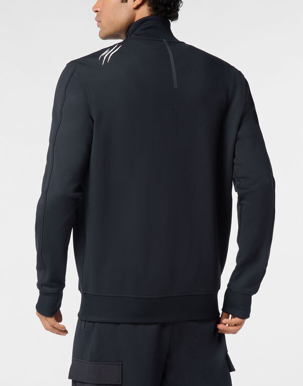 plein Sport Piquet Tracksuit Jacket Scratch Black