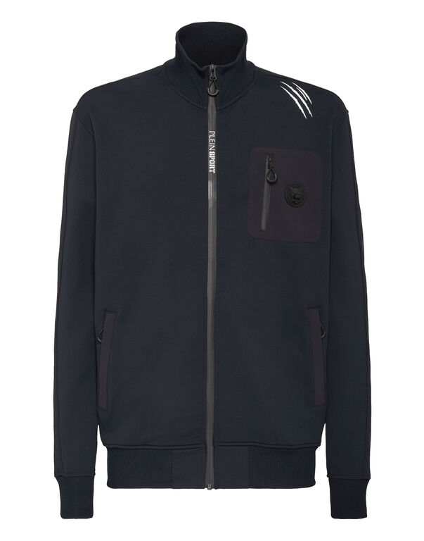 plein sport Piquet Tracksuit Jacket Scratch black