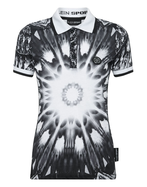 plein sport Polo Shirt Optical Flower black