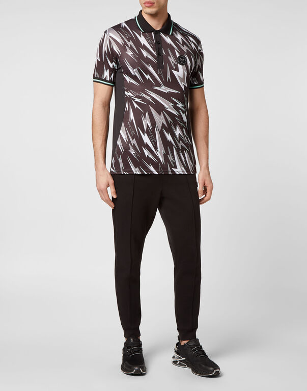 Plein Sport Polo Shirt SS Black/mint Green