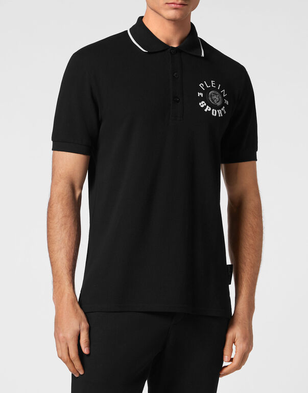 Plein Sport Polo Shirt SS Black / White