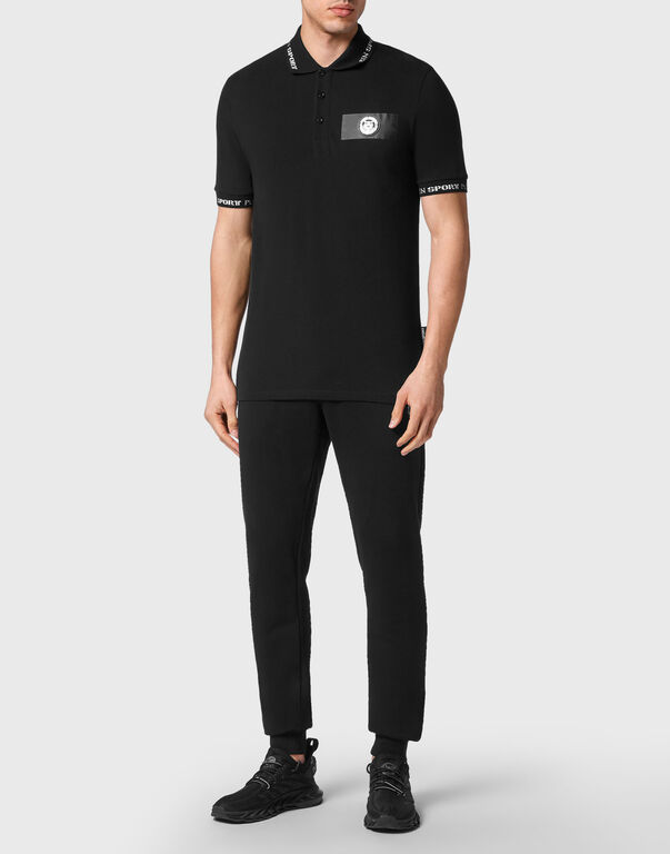 Plein Sport Polo Shirt SS Black / White