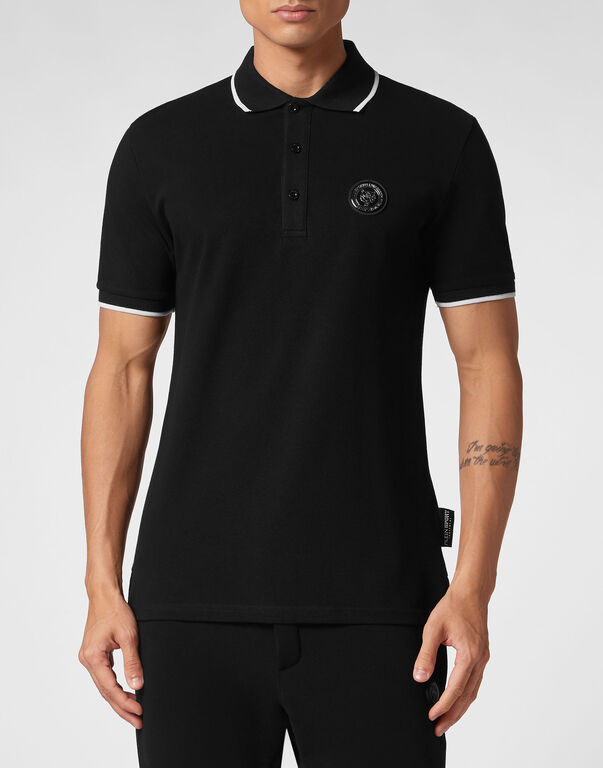 Plein Sport Polo Shirt SS Black / White