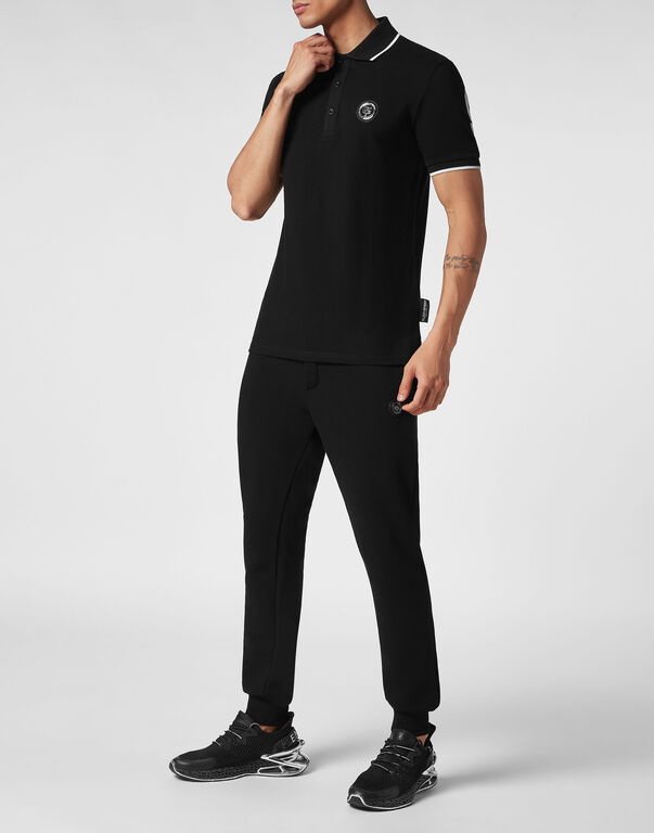 Plein Sport Polo Shirt SS Black / White