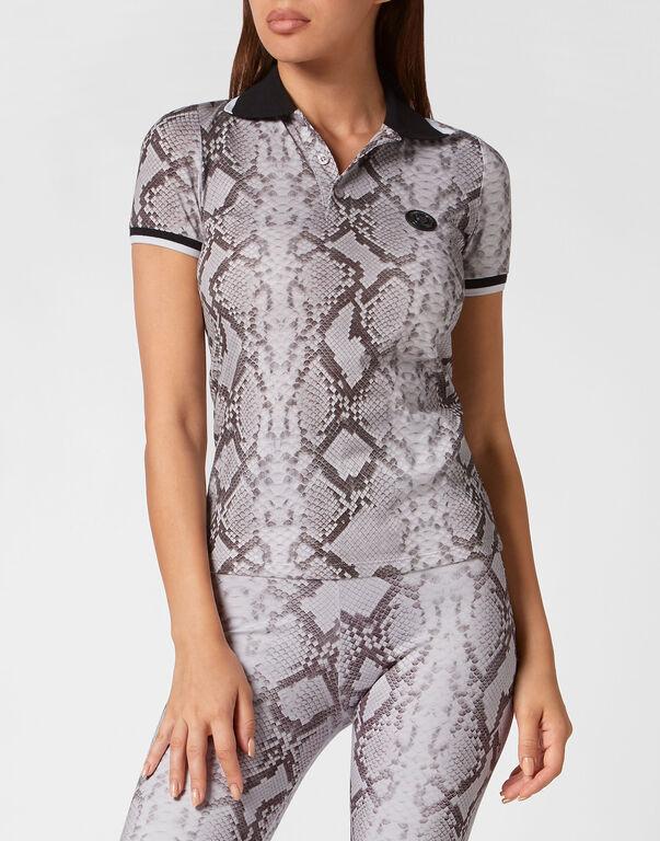 Plein Sport Polo Shirt SS Pitone Grey