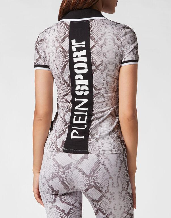 Plein Sport Polo Shirt SS Pitone Grey