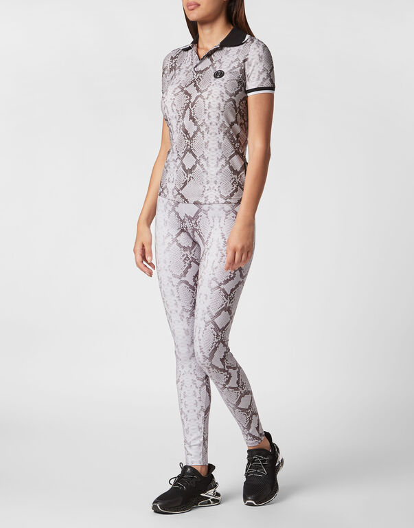 Plein Sport Polo Shirt SS Pitone Grey