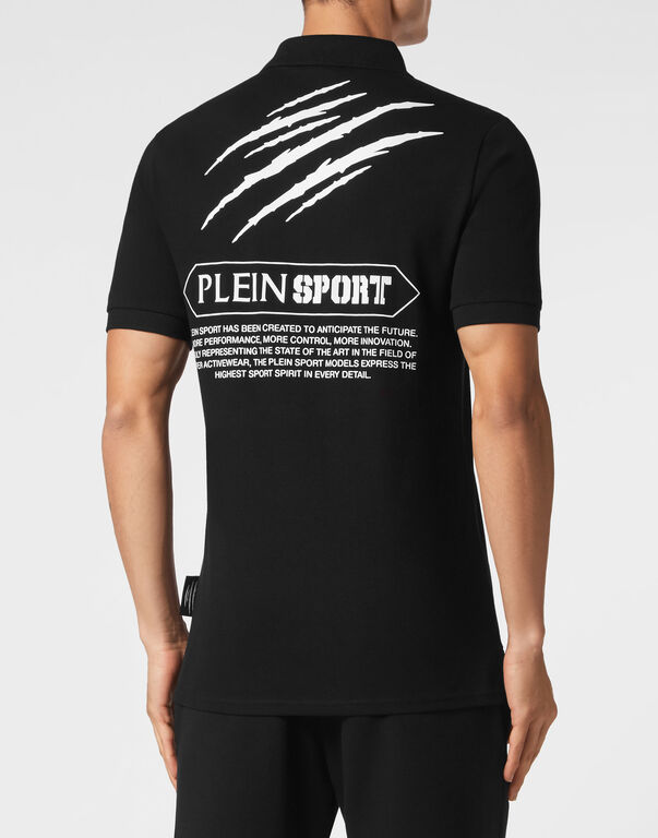 Plein Sport Polo Shirt SS Scratch Black