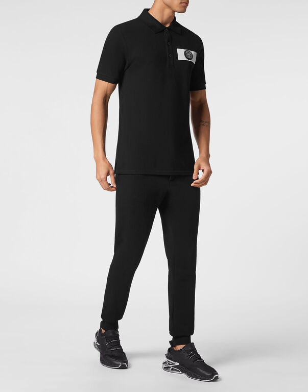 Plein Sport Polo Shirt SS Scratch Black
