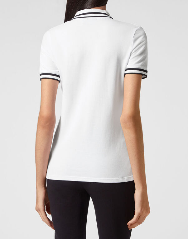 Plein Sport Polo Shirt SS Scratch White