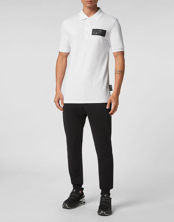 Plein Sport Polo Shirt SS Scratch White