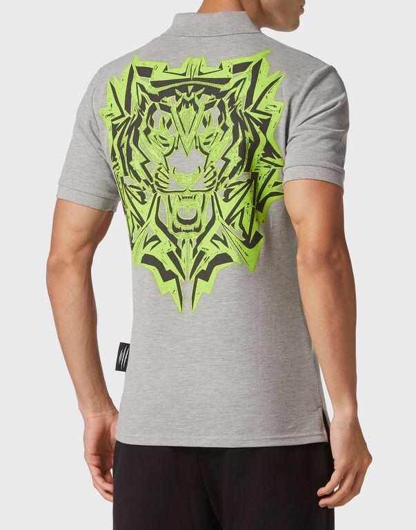 Plein Sport Polo Shirt SS Thunder Tiger Grey