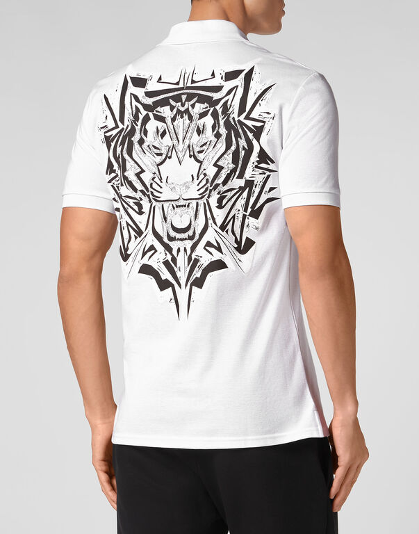 Plein Sport Polo Shirt SS Thunder Tiger White