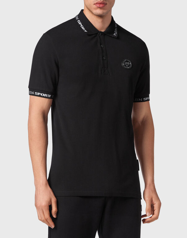 Plein Sport Polo Shirt SS Tiger Black / White