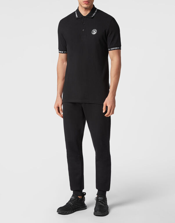 Plein Sport Polo Shirt SS Tiger Black / White
