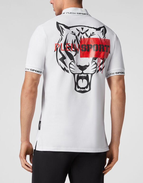 Plein Sport Polo Shirt SS Tiger White