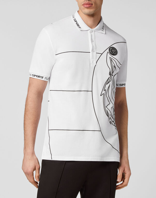 Plein Sport Polo Shirt SS Tiger White / Black