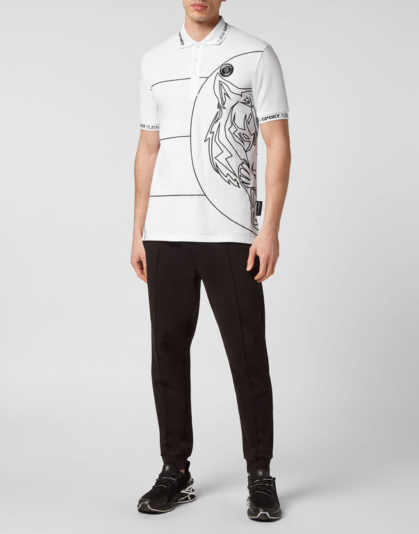 Plein Sport Polo Shirt SS Tiger White / Black
