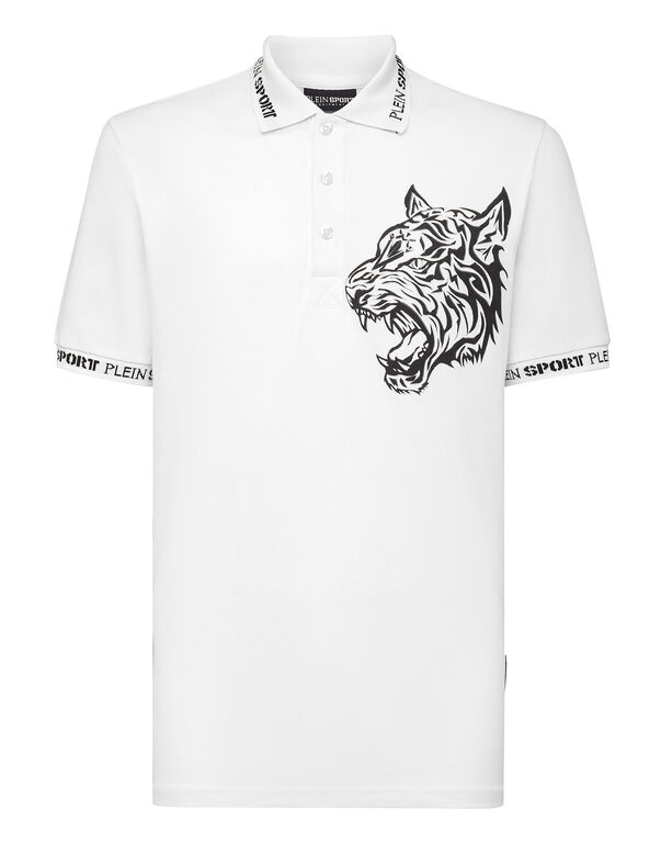 plein sport Polo shirt SS Tiger white / black