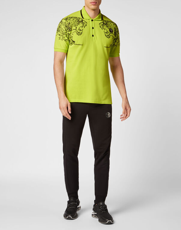 Plein Sport Polo Shirt SS Tiger Yellow Fluo