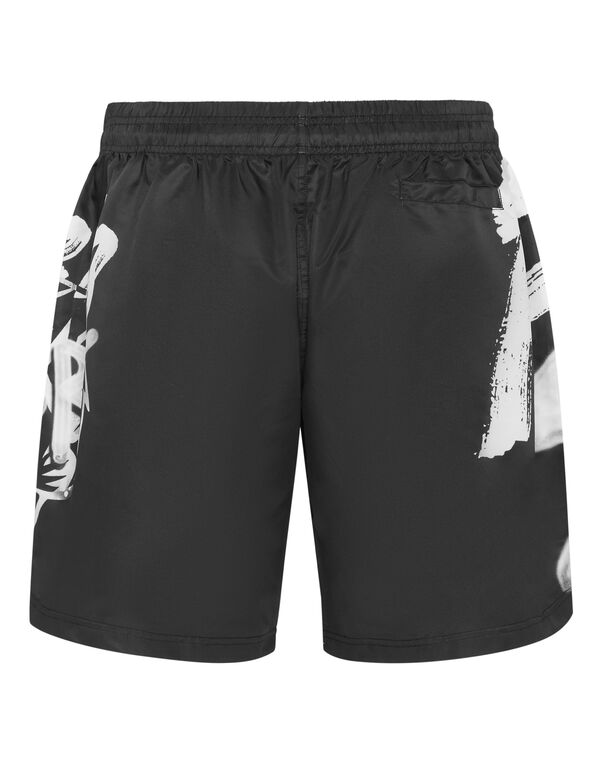 Plein Sport Printed Shorts Plein Sport Black