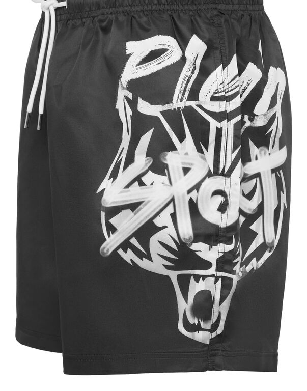 Plein Sport Printed Shorts Plein Sport Black