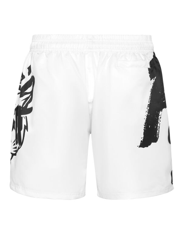 Plein Sport Printed Shorts Plein Sport White