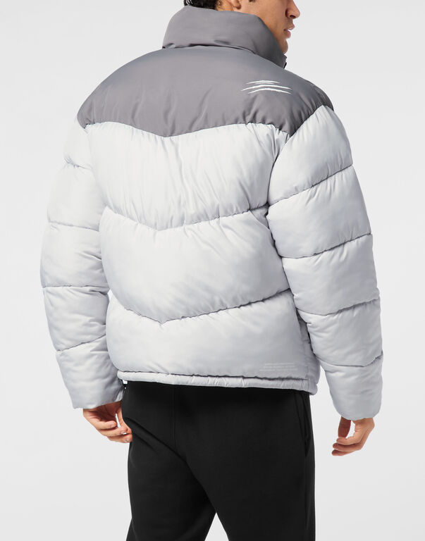 Plein Sport Puffer Jacket Light Grey