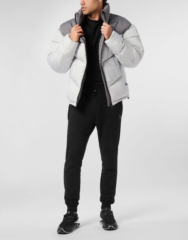 Plein Sport Puffer Jacket Light Grey