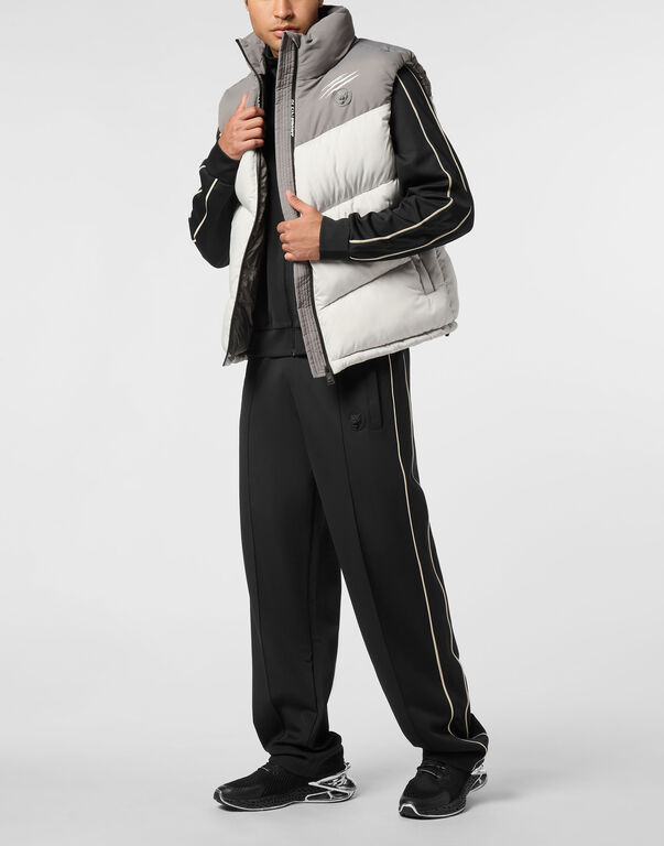 Plein Sport Puffer Jacket Vest Light Grey