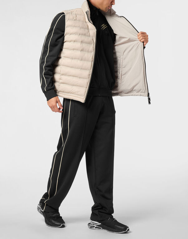 Plein Sport Puffer Jacket Vest Shanghai Beige