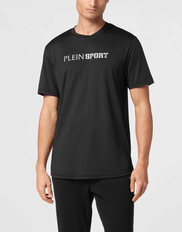 Plein Sport Reflective T-shirt Round Neck SS Black