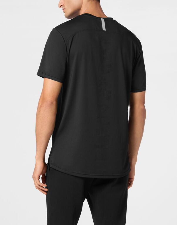 Plein Sport Reflective T-shirt Round Neck SS Black