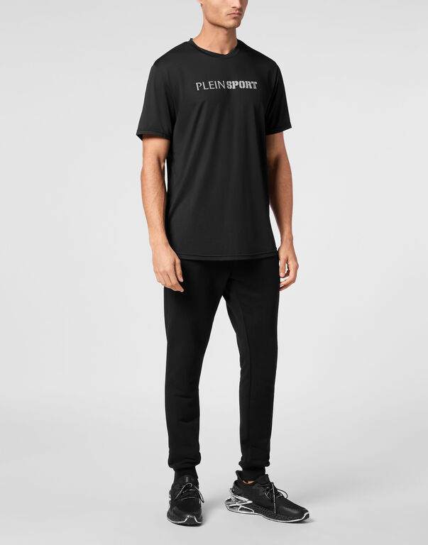 Plein Sport Reflective T-shirt Round Neck SS Black