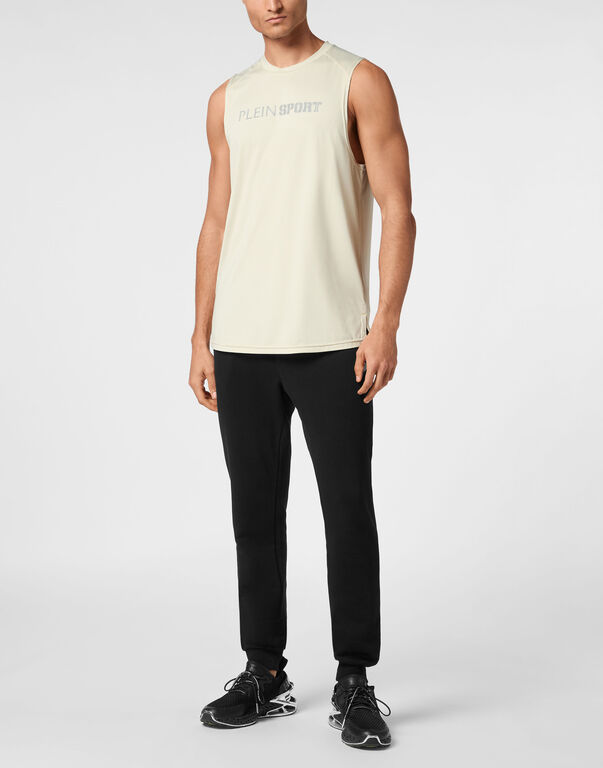 Plein Sport Reflective Tank Top Round Neck Grey