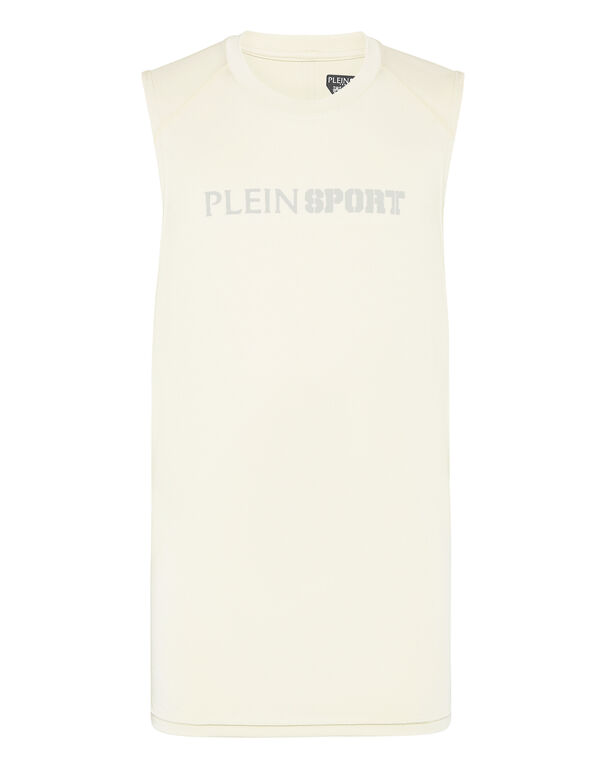 plein sport Reflective Tank Top Round Neck grey